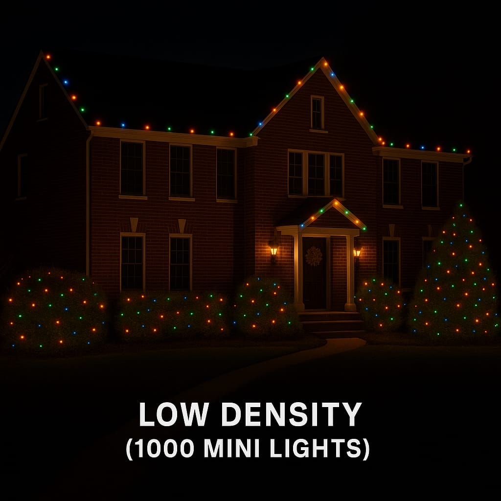 Low Density (20–25 lights per square foot)