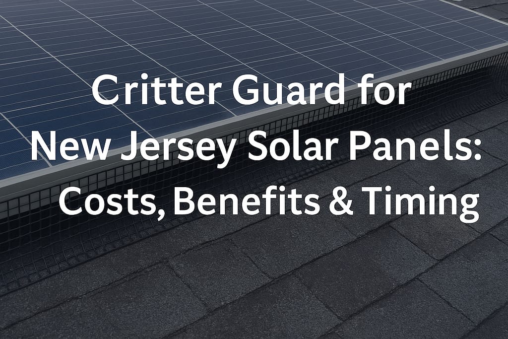 Critter Guard for New Jersey Solar Panels: Costs, Benefits & Timing