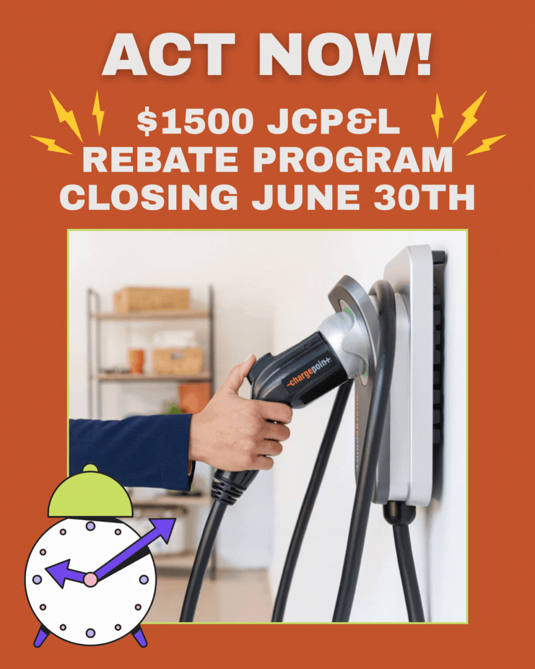 🚨 LAST CALL: $1,500 EV CHARGER REBATE ENDS JUNE 30! 🚨