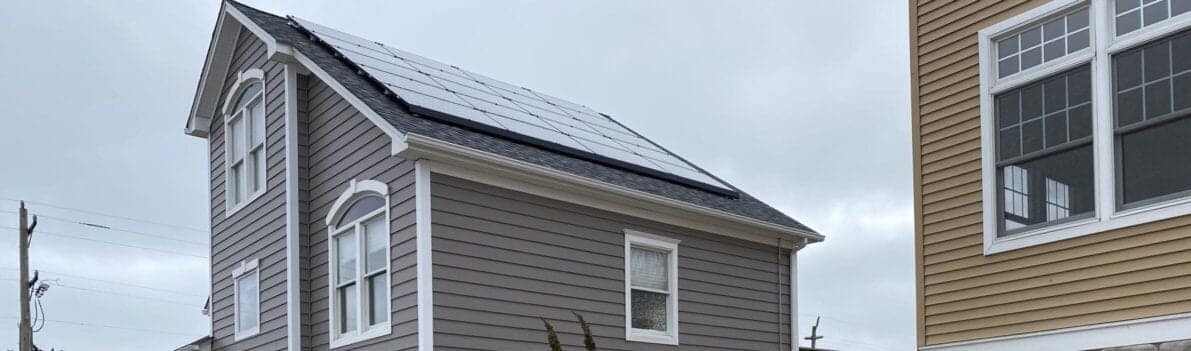 Ground view of this Solar Installation in Little Egg Harbor